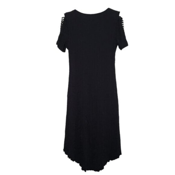 Joseph Ribkoff Black Hi Low Dress - Picture 2 of 14